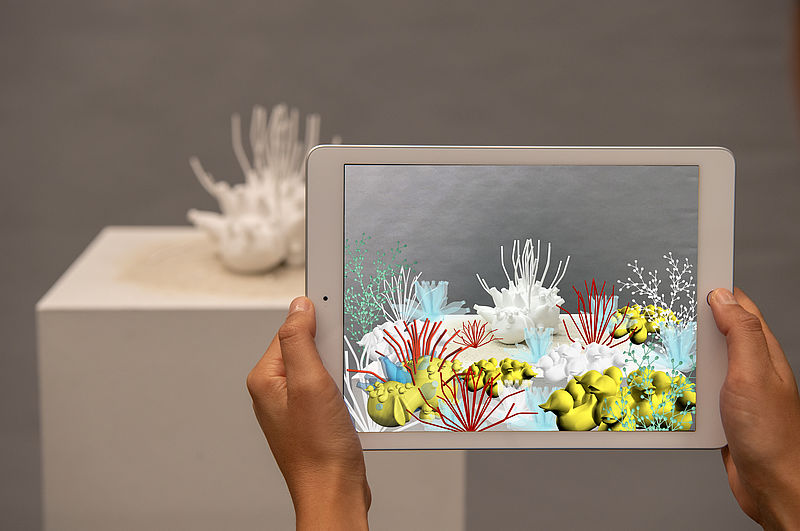 Keramik 3-D-Druck, Augmented-Reality-App, by Tamiko Thiel and /p, 2019