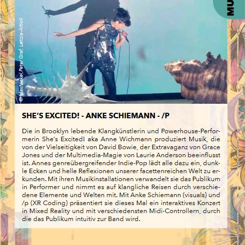 CURRENT, Interactive Augmented Reality Sound Installation by
				She's Excited!, Anke Schiemann and /p, 2024