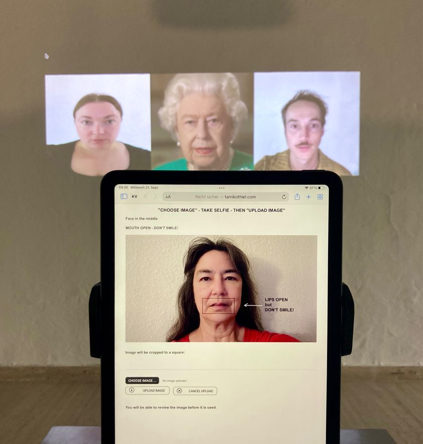 LEND ME YOUR FACE!, Artificial intelligence artwork By Tamiko Thiel and /p, 2020